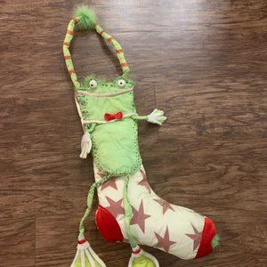 Handmade Frog Christmas Stocking